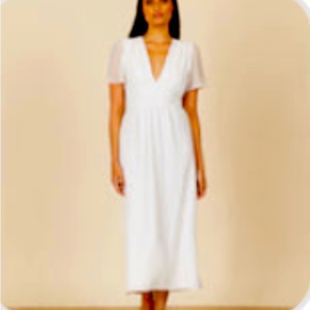 NWT P&F White Chiffon Adelaide Dress